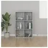 vidaXL Bibliothèque/Buffet gris béton 66x30x98 cm bois d'ingénierie