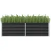 vidaXL Lit surélevé de jardin Anthracite 160x40x45 cm Acier galvanisé