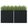 vidaXL Jardinière surélevée Anthracite 160x80x77 cm Acier galvanisé