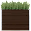 vidaXL Jardinière surélevée Marron 100x100x77 cm Acier galvanisé