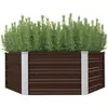 vidaXL Jardinière surélevée Marron 129x129x46 cm Acier galvanisé