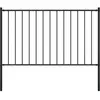 vidaXL Panneau clôture et poteaux Acier enduit poudre 1,7x1,25 m Noir