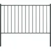 vidaXL Panneau clôture poteau Acier enduit poudre 1,7x1,25m Anthracite
