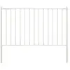 vidaXL Panneau de clôture poteau Acier enduit poudre 1,7x0,75 m Blanc