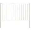 vidaXL Panneau de clôture poteau Acier enduit poudre 1,7x1,25 m Blanc
