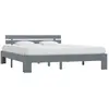 vidaXL Cadre de lit Gris Bois de pin massif 180 x 200 cm