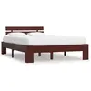 vidaXL Cadre de lit Marron foncé Bois de pin massif 120 x 200 cm