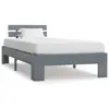 vidaXL Cadre de lit Gris Bois de pin massif 100 x 200 cm