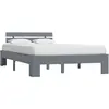 vidaXL Cadre de lit Gris Bois de pin massif 120 x 200 cm