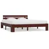 vidaXL Cadre de lit Marron foncé Bois de pin massif 160 x 200 cm