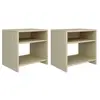 vidaXL Tables de chevet 2pcs Chêne sonoma 40x30x40cm Bois d'ingénierie
