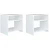 vidaXL Tables de chevet 2 pcs Blanc 40x30x40 cm Bois d'ingénierie