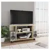vidaXL Meuble TV et roulettes chêne sonoma 80x40x45 cm bois ingénierie