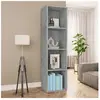 vidaXL Bibliothèque/Meuble TV Gris béton 36x30x143cm Bois d’ingénierie