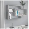 vidaXL Étagères murales Gris béton 104x20x58,5 cm Bois d'ingénierie
