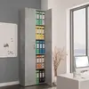 vidaXL Armoire De Bureau Gris Béton 60x32x190 Cm Bois D'ingénierie