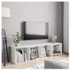 vidaXL Bibliothèque/Meuble TV Blanc 143x30x36 cm