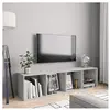 vidaXL Bibliothèque/Meuble Tv Gris Béton 143x30x36 Cm