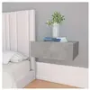 vidaXL Vidaxl Table De Chevet Flottante Gris Béton Bois D'ingénierie
