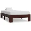 vidaXL Cadre de lit Marron foncé Bois de pin massif 90 x 200 cm