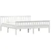 vidaXL Cadre de lit Bois de pin massif Blanc 180 x 200 cm