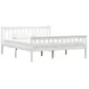 vidaXL Cadre de lit Blanc Bois de pin massif 160 x 200 cm
