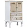 vidaXL Armoire à tiroirs Blanc 50x30x80 cm Bois