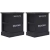 vidaXL 2 pcs Tables de chevet Noir 38x28x45 cm Bois de Paulownia
