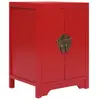 vidaXL Table de chevet Rouge 38 x 28 x 52 cm Bois de Paulownia