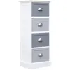 vidaXL Armoire latérale 35x30x90 cm Bois de Paulownia