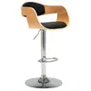 vidaXL Chaise de bar Noir Bois courbé et similicuir