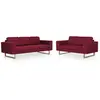 vidaXL Ensemble de canapé 2 pcs Tissu Rouge bordeaux