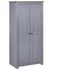 vidaXL Garde-robe Gris 80x50x171,5 cm Pin massif Assortiment Panama