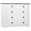 vidaXL Armoire latérale Blanc 80x40x73 cm Pin Assortiment Panama