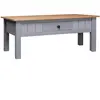 vidaXL Table basse Gris 100x60x43,5 cm Pin massif Assortiment Panama