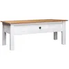 vidaXL Table basse Blanc 100x60x45 cm Pin massif Assortiment Panama