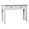 vidaXL Table console Blanc 110x40x72 cm Pin solide Gamme Panama