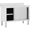 vidaXL Table de travail avec portes coulissantes 120x50x(95-97)cm Inox