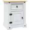 vidaXL Table de chevet Gamme Corona pin mexicain Blanc 53x39x66 cm