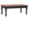 vidaXL Table basse Noir 120x60x45 cm Bois d'acajou massif