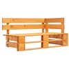 vidaXL Banc d'angle palette de jardin bois marron miel