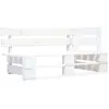 vidaXL Banc d'angle palette de jardin bois blanc