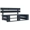 vidaXL Banc palette de jardin Bois Noir