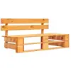 vidaXL Banc palette de jardin bois marron miel