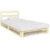 vidaXL Cadre de lit de palette Bois de pin massif 90 x 200 cm