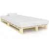 vidaXL Cadre de lit de palette Bois de pin massif 120 x 200 cm