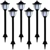 vidaXL Lampes solaires à LED d'extérieur 6 pcs Noir