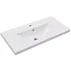 vidaXL Lavabo encastré 81 x 39,5 x 18,5 cm Céramique Blanc