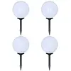 vidaXL 4 pcs Lampes d'allée d'extérieur à LED 30 cm et piquet au sol