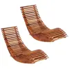 vidaXL Chaises longues basculantes lot de 2 bois d'acacia